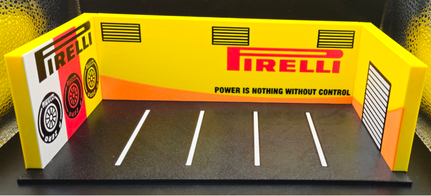 Pirelli Garage Diorama - 1:64