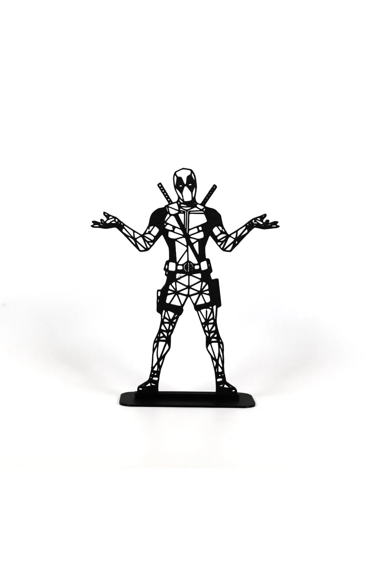 Geometric Çizim Deadpool Masaüstü Stand
