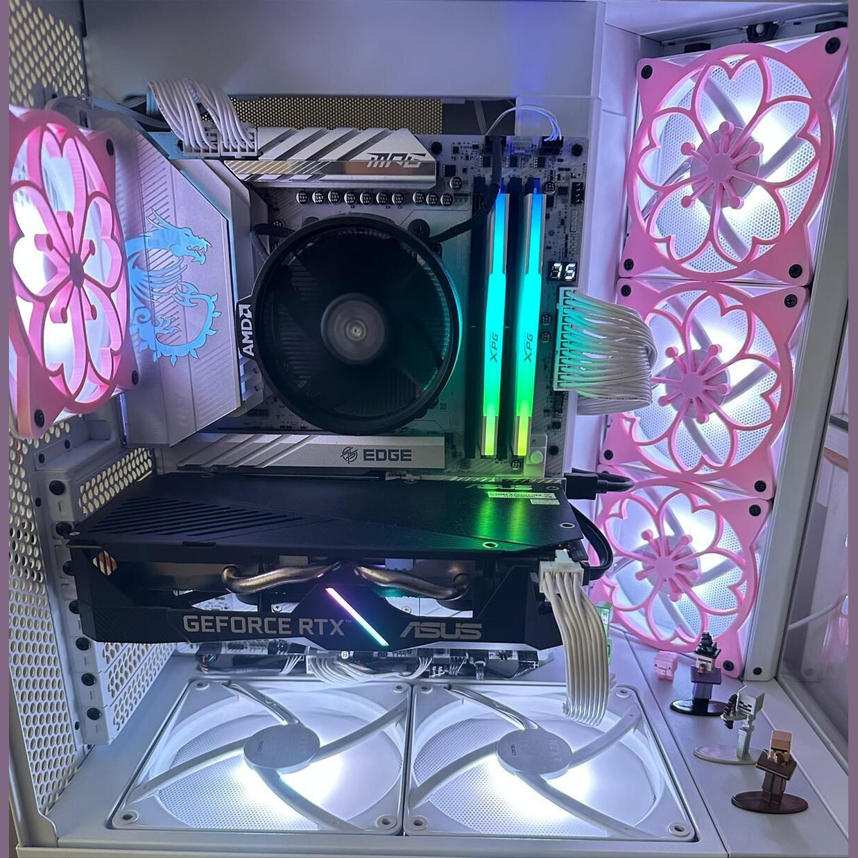 Sakura Çiçeği 120mm - 140mm Uyumlu Masaüstü Bilgisayar Fan Kapağı (1 Adet)