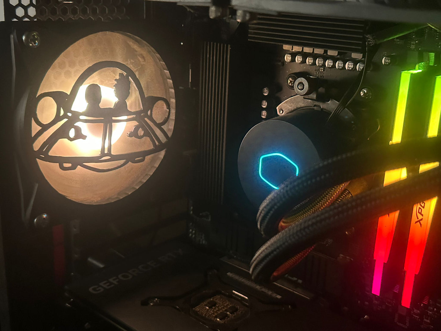 Rick And Morty 120mm - 140mm Uyumlu Masaüstü Bilgisayar Fan Kapağı