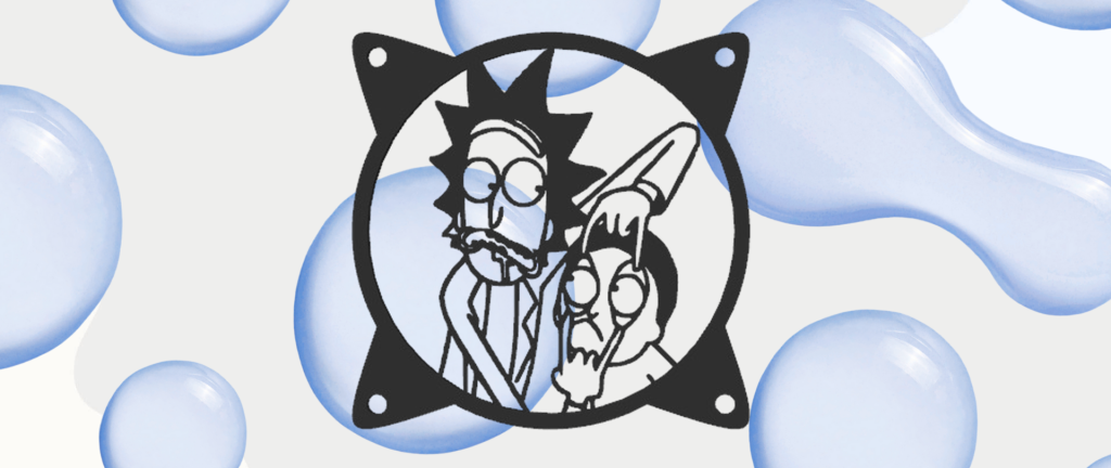 Rick And Morty 120mm - 140mm Uyumlu Masaüstü Bilgisayar Fan Kapağı