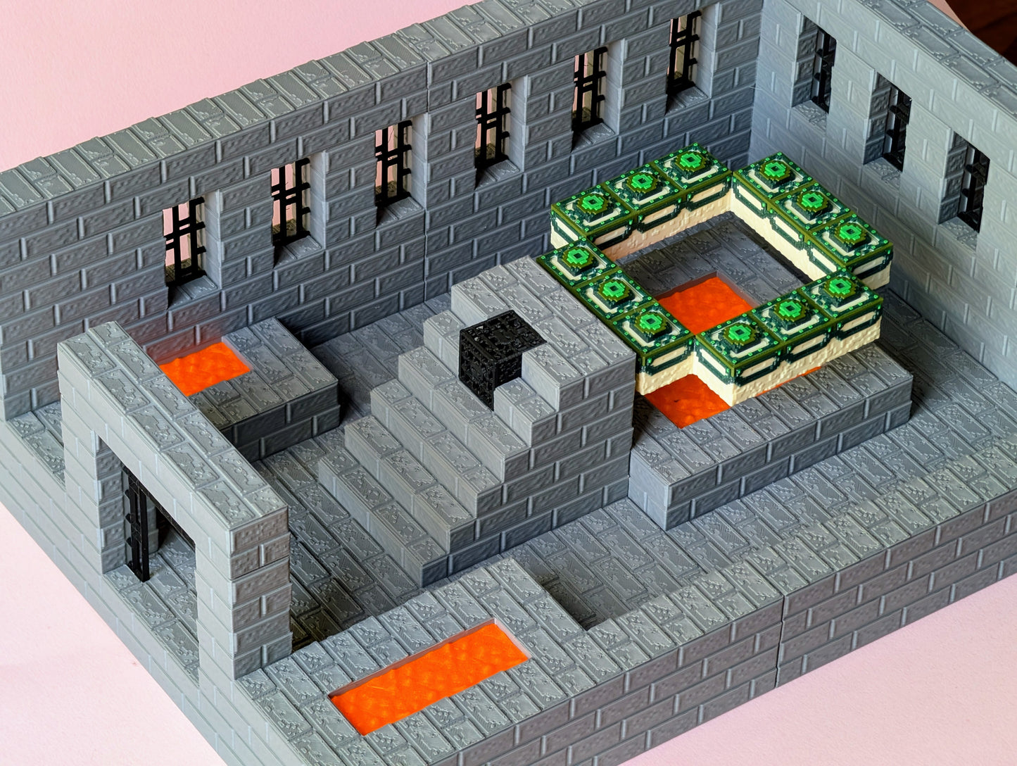 Minecraft Stronghold Portal Room Diorama