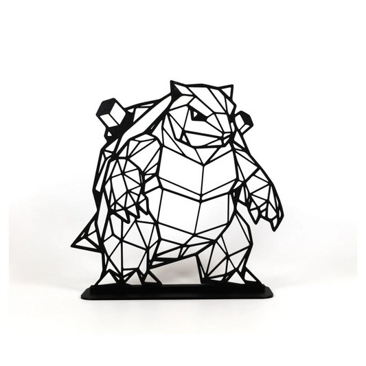Geometric Çizim Blastoise Masaüstü Stand