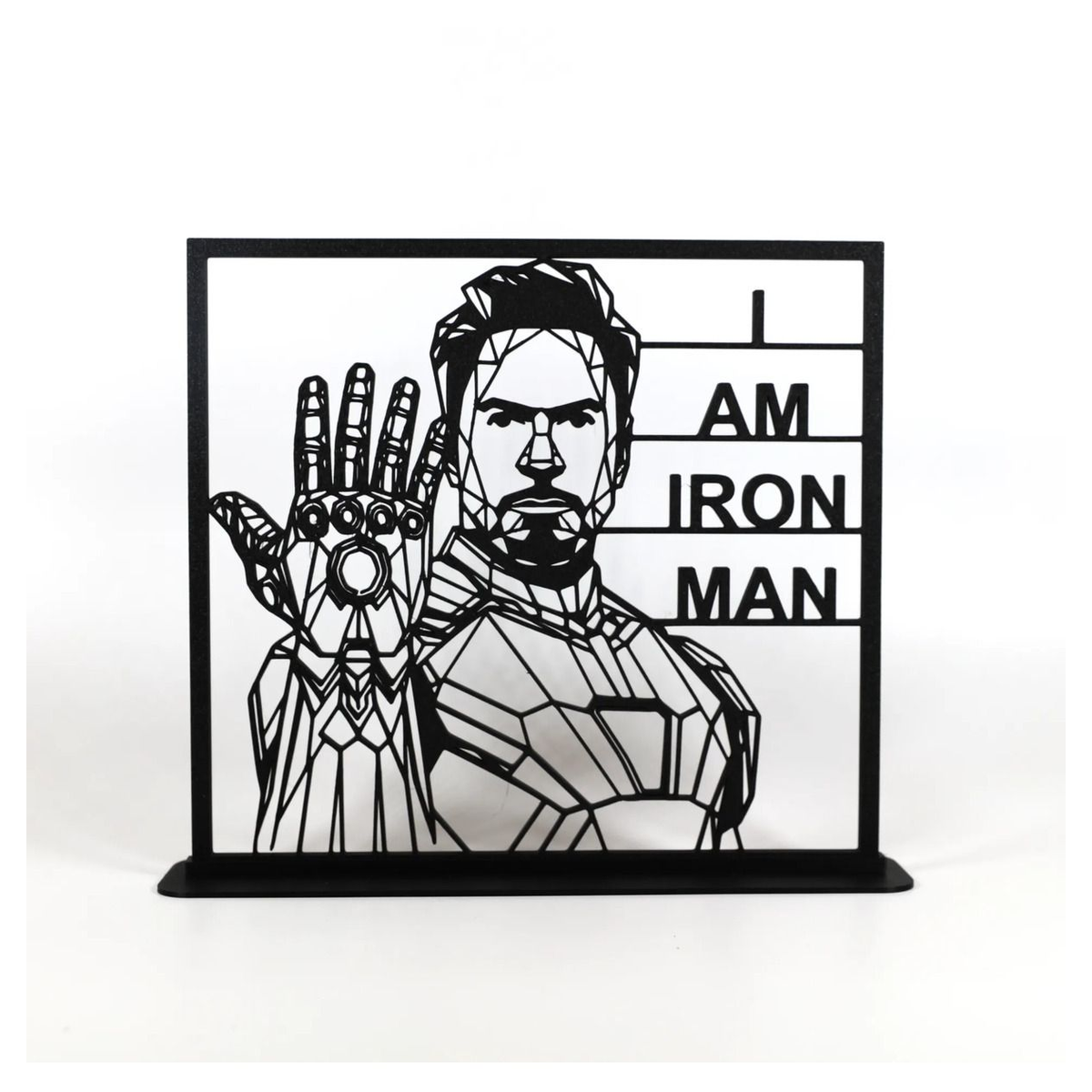 Geometric Çizim Iron Man Masaüstü Stand