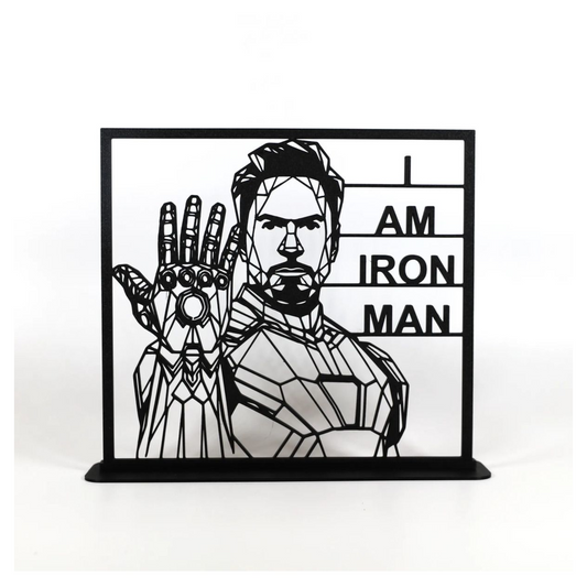 Geometric Çizim Iron Man Masaüstü Stand