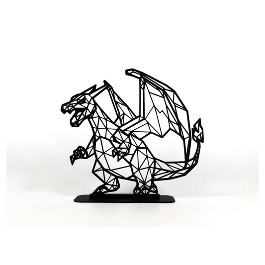 Geometric Çizim Charizard Masaüstü Stand