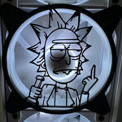 Rick Sanchez Orta Parmak 120mm - 140mm Uyumlu Masaüstü Bilgisayar Fan Kapağı
