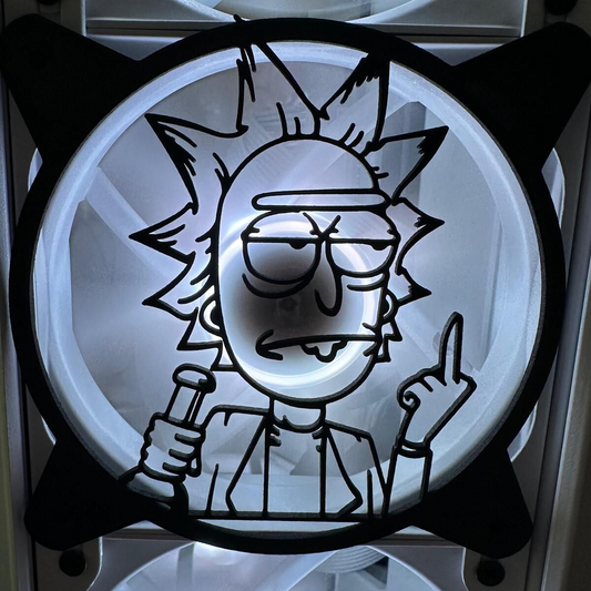 Rick Sanchez Orta Parmak 120mm - 140mm Uyumlu Masaüstü Bilgisayar Fan Kapağı