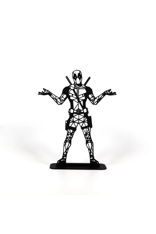 Geometric Çizim Deadpool Masaüstü Stand