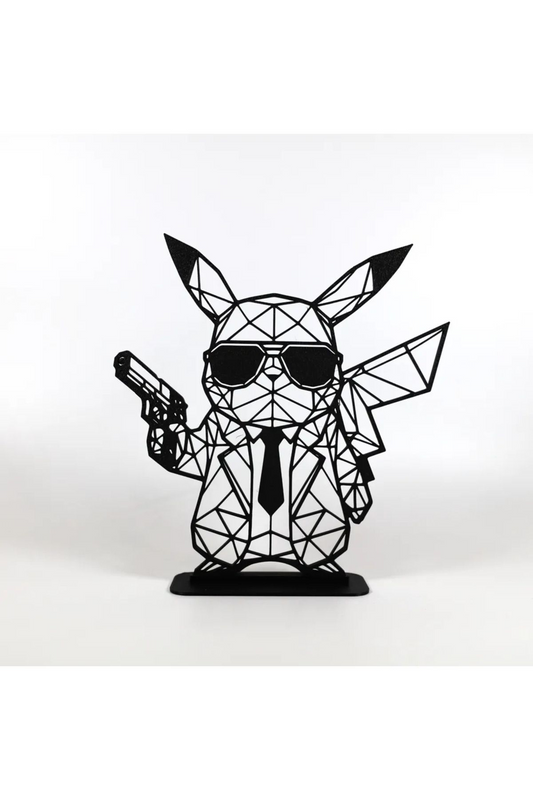 Geometric Çizim Pikachu Masaüstü Stand