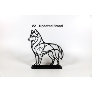 Geometric Çizim Köpek Masaüstü Stand