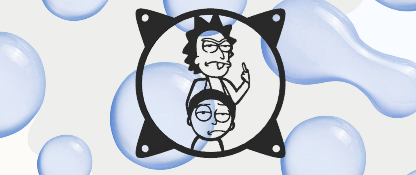 Rick And Morty 120mm - 140mm Uyumlu Masaüstü Bilgisayar Fan Kapağı