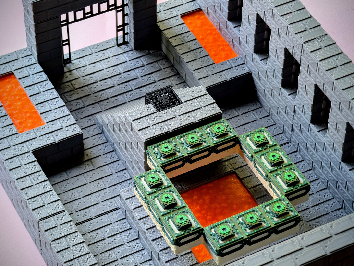 Minecraft Stronghold Portal Room Diorama