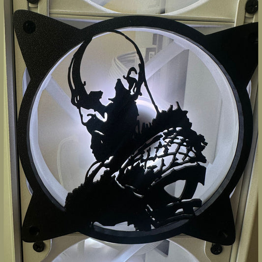 God of War Kratos 120mm - 140mm Uyumlu Masaüstü Bilgisayar Fan Kapağı